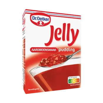 Dr. Oetker Jelly Aardbeiensmaak pudding