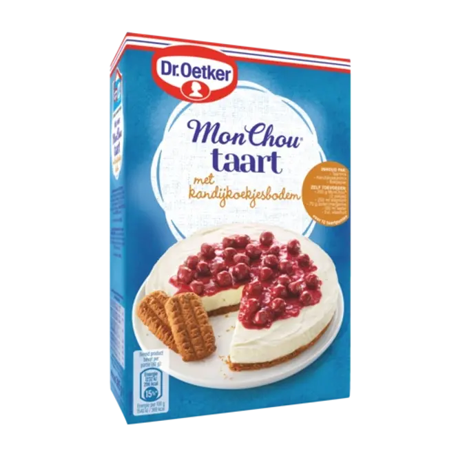 Dr. Oetker MonChoutaart met kandijkoekjesbodem