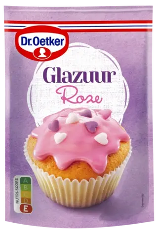 Dr. Oetker Roze glazuur of Dr. Oetker Gebaksglazuur