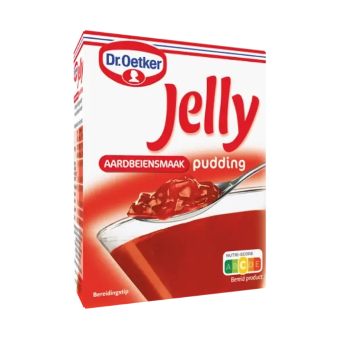 Dr. Oetker Jelly Aardbeiensmaak pudding