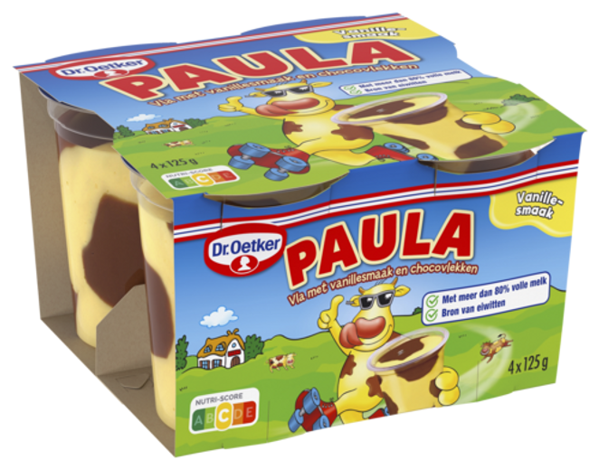 Dr. Oetker PAULA Vanille vla met chocovlekken