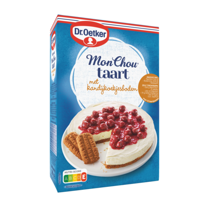 Dr. Oetker MonChoutaart met kandijkoekjesbodem