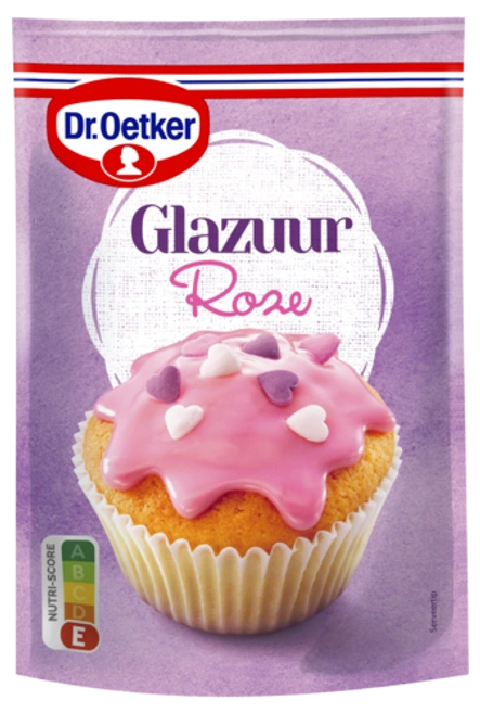 Dr. Oetker Roze glazuur evt. chocoladedecoratie