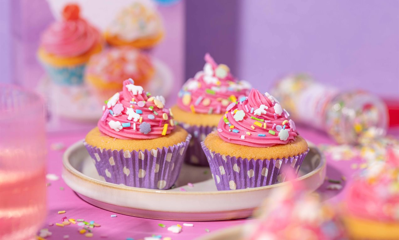 Versierde cupcakes