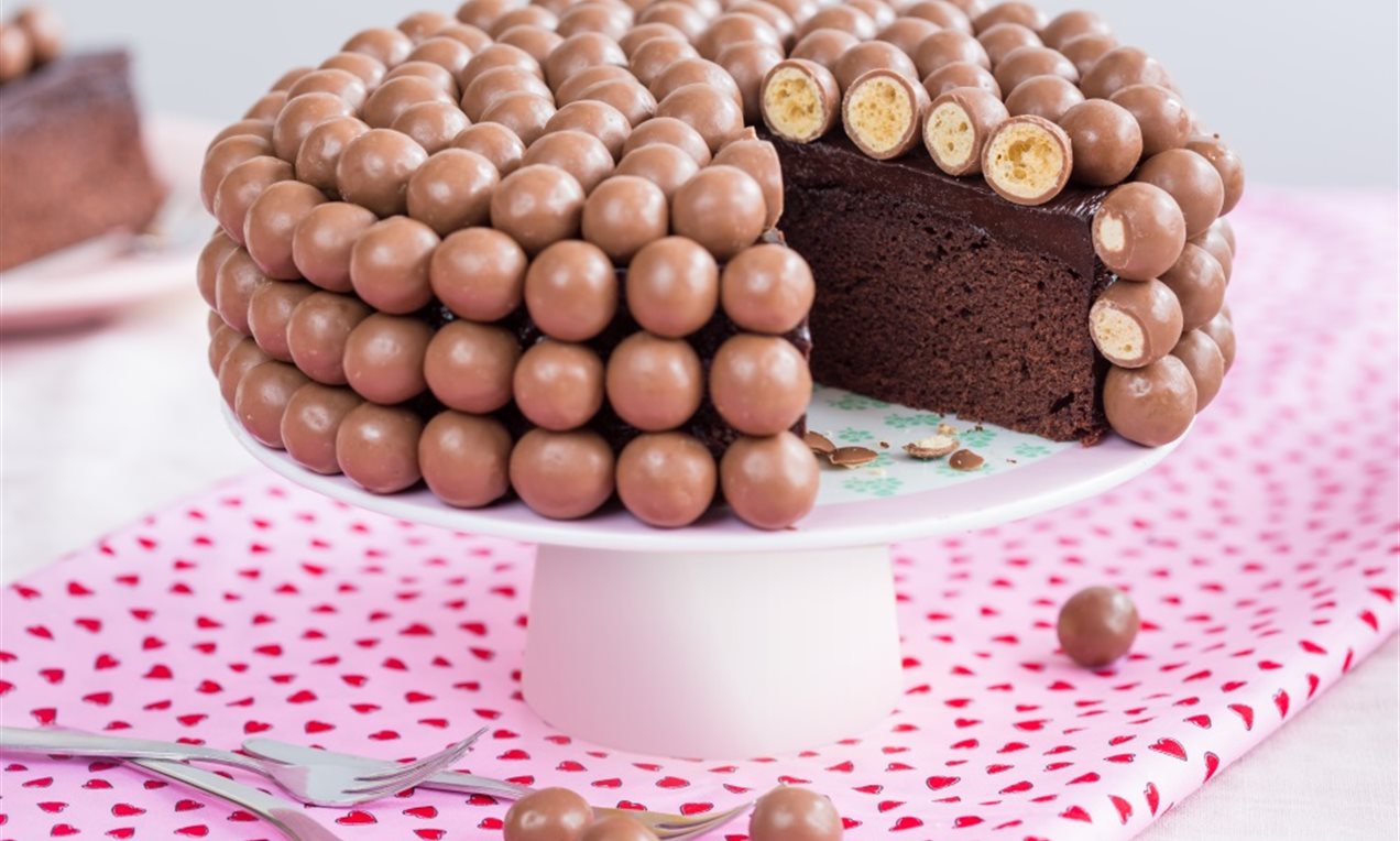 Double Chocolate Taart met chocoladebolletjes