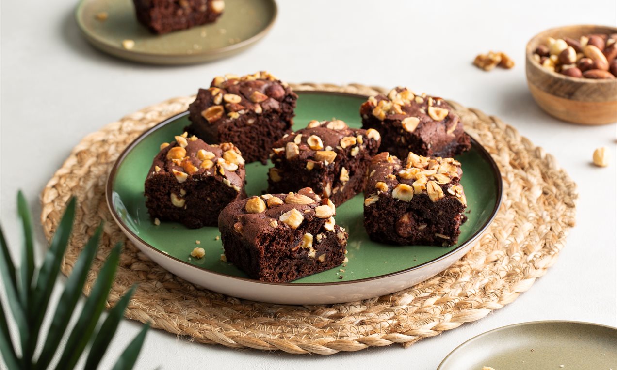 Vegan brownies choco met noten