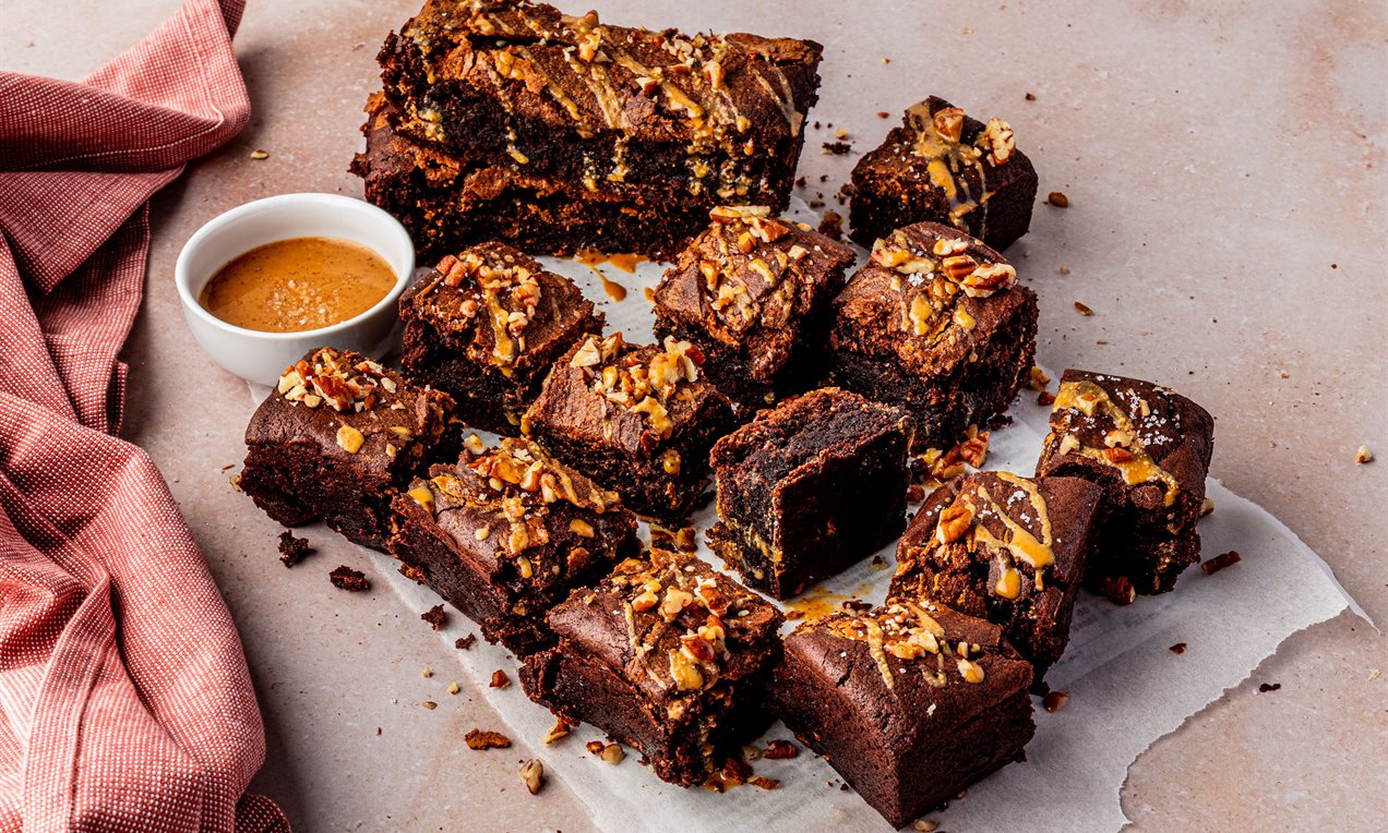 Vegan brownies met notenpasta