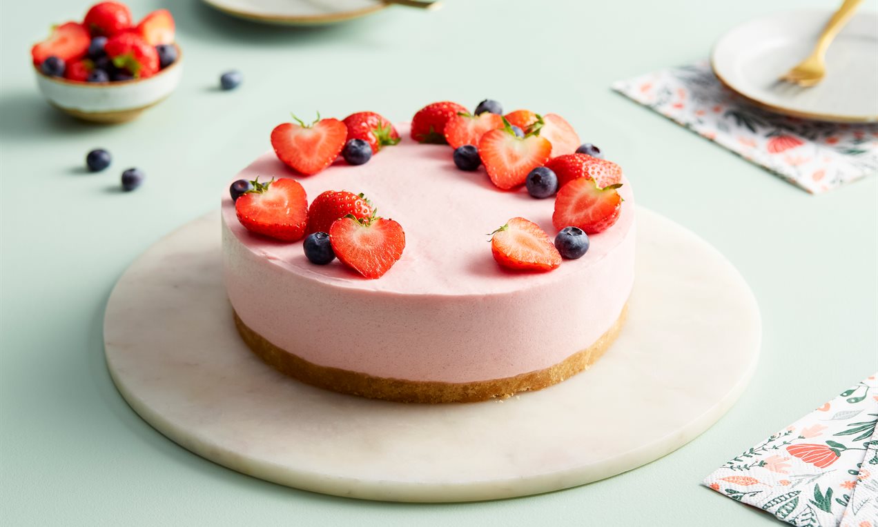 Vegan taart aardbei