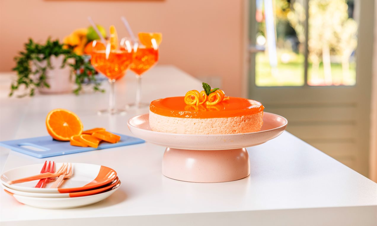 Aperol spritz kwarktaart