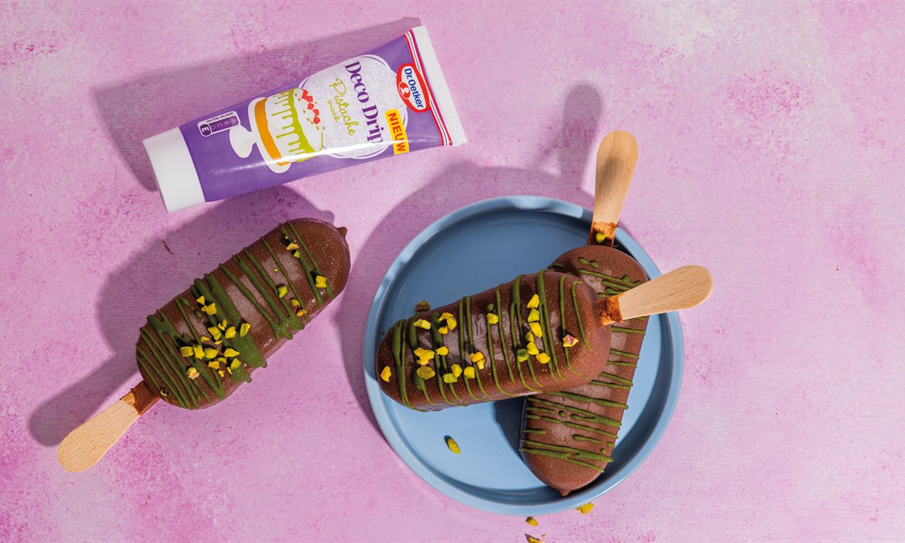 Chocolade Pistache ijsjes