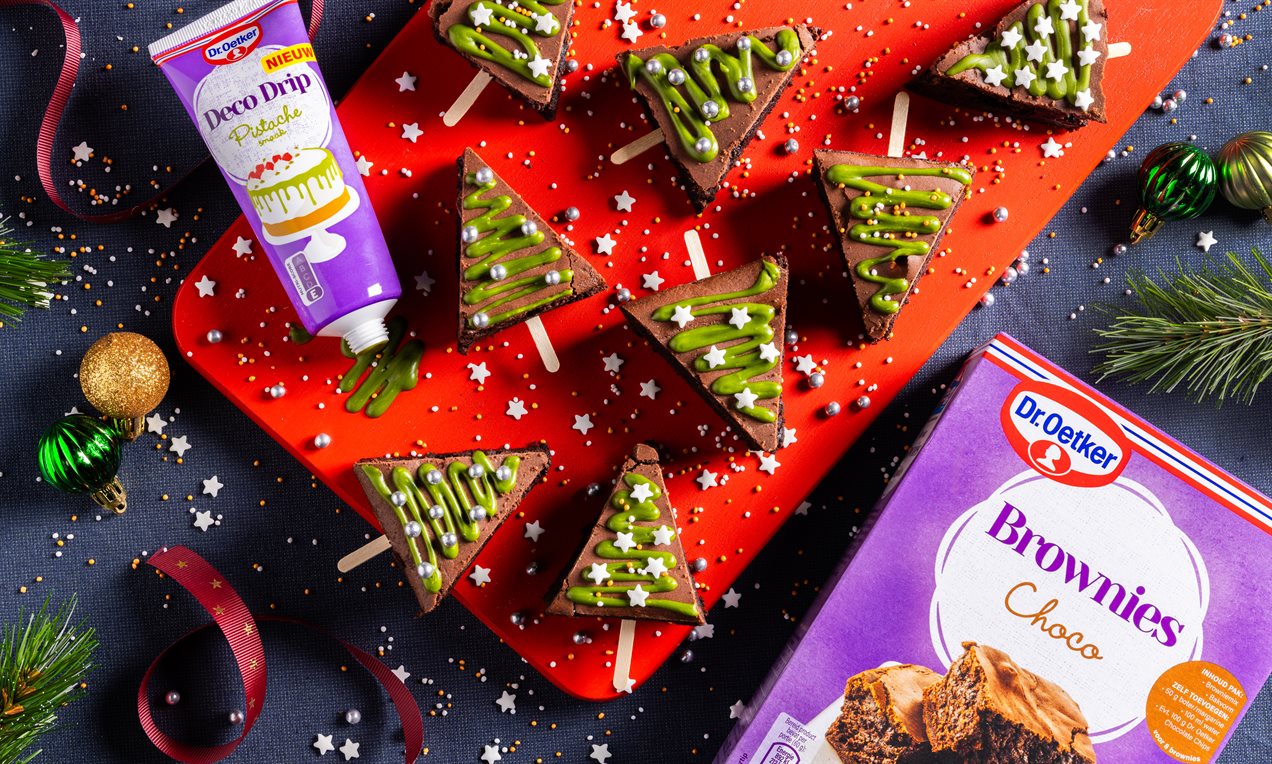Kerstboombrownies
