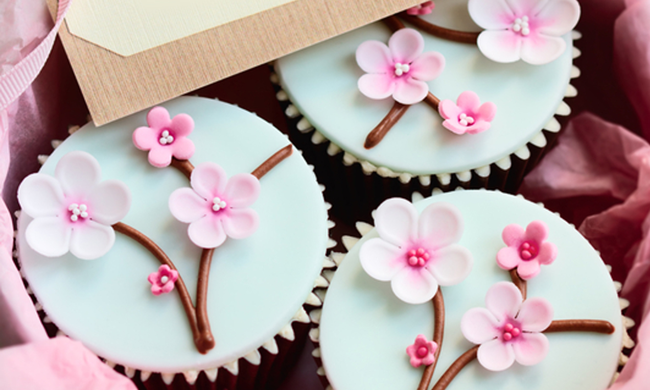 Bloesem cupcakes