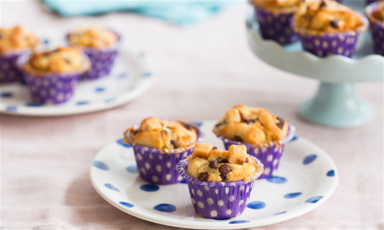 Verwen Mini Muffins met stukjes chocolade