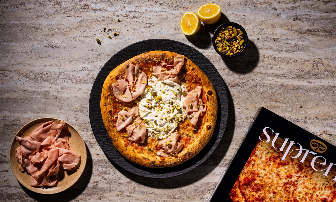 Pizza mortadella pistache